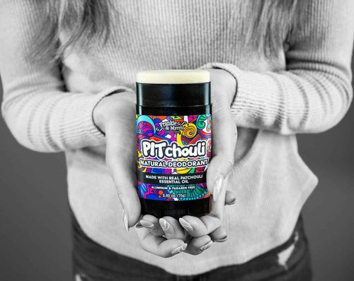 Frankie & Myrrh PITchouli 3 Pack | Natural Patchouli Deodorant | Real Essential Oils | Aluminum Free-Baking Soda, Coconut Oil and Shea Butter (2.56 oz ea) Paraben and Phthalate Free