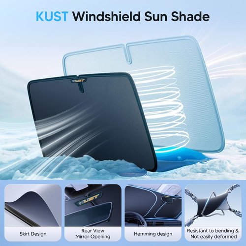 KUST Windshield Sun Shade for 2006-2009 2010 2011 BMW 3 Series Sedan Accessories Sunshade Window Sun Visor Protector Foldable Block UV Rays