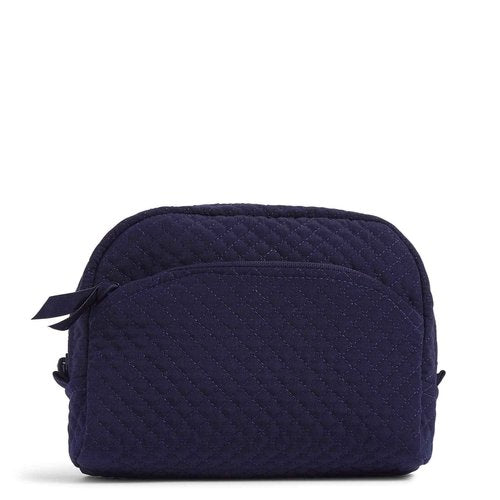 Vera Bradley Women's Microfiber Medium Cosmetic Makeup Organizer Bag, True Navy, One Size