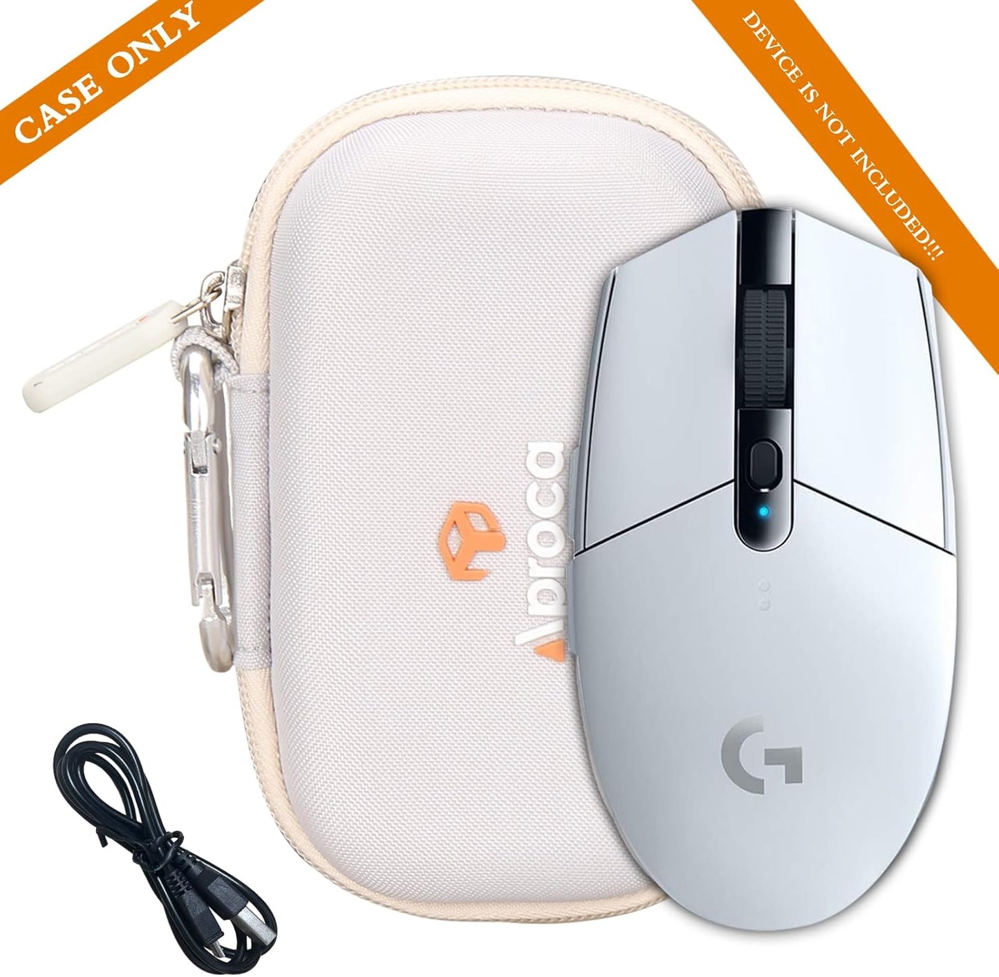Aproca Black Portable Hard Storage Case, for Logitech G305 Lightspeed Wireless Gaming Mouse