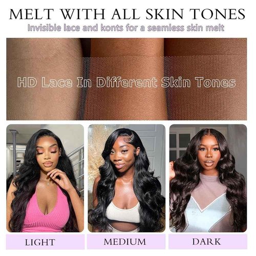 Tahikie 7x6 Body Wave Glueless Wigs Human Hair Pre Plucked Pre Cut 250% Density Drawstring Wig Human hair 7x6 HD Lace Front Wigs Human Hair for Black Women Pre Everything Ready to Go Wig 16inch