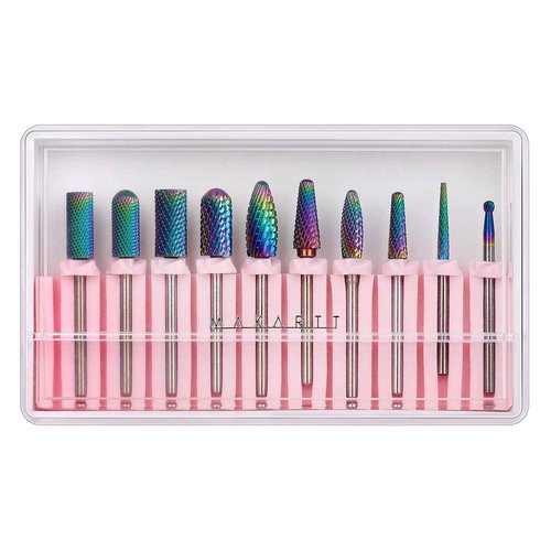 Makartt Nail Drill with Nail Bits Bundle, Electric Nail Drill Machine and 10Pcs Nail Drill Bits Set Remove Acrylic Nail
