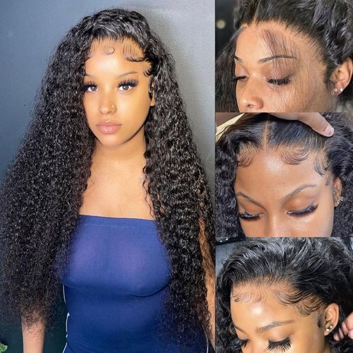 GAIWAC 22 Inch Deep Wave Wigs Human Hair 200% Density 13x6 HD Transparent Lace Front Wigs Human Hair Pre Plucked Deep Curly Glueless Lace Frontal Wigs Human Hair For Women