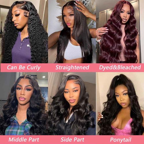 WZOWZO 30 Inch Wear and Go Glueless Wigs Human Hair Pre Plucked Pre Cut 180% Density 5x5 HD Lace Closure Wigs Human Hair for Women Body Wave Lace Front Wigs Human Hair Glueless Wigs Human Hair