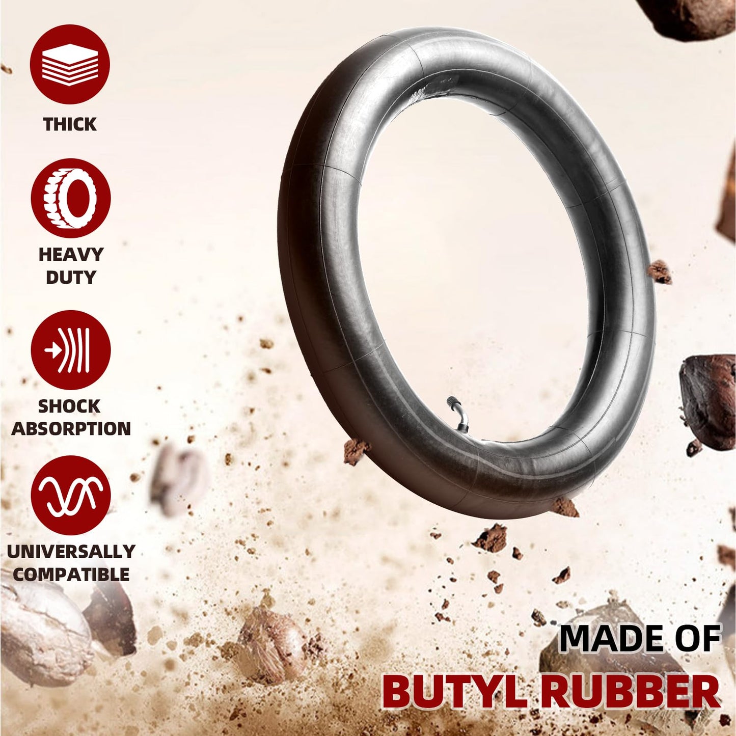 (2 Pack) AR-PRO 3.00/3.50-12" Exact Replacement Dirt Bike Inner Tubes with TR87 Bent Valve Stem - Highly Compatible with Honda CRF50/XR70, Kawasaki KLX 110, and Yamaha TTR90/TTR110