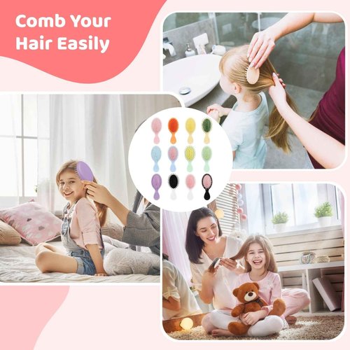 120 PCS Mini Wet Hair Brush Bulk,Travel Detangling Comb Brush with Soft Bristles for Wet and Dry Hair, Smoothing Knots with Ease for Most Hair Types