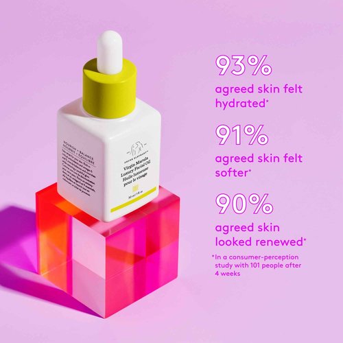 Drunk Elephant Virgin Marula Luxury Facial Oil - 30 ml/1 fl oz - Face Oil - Clean Clinical Skincare - Cruelty-Free - Dermatologist-Tested - Free of Essential Oils, Silicones, and Fragrance