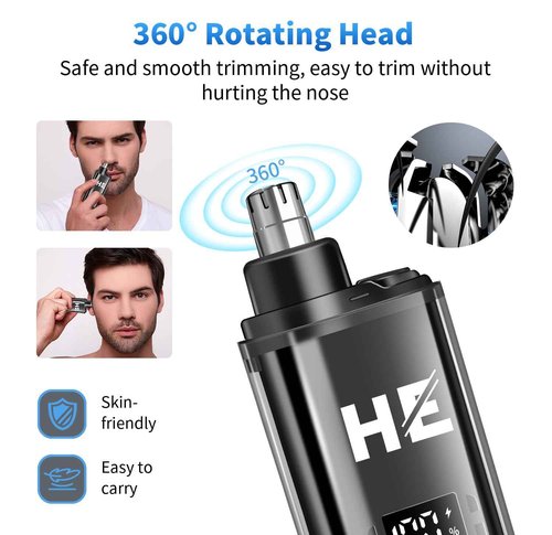 HIENA PRO Professional Cordless Hair Clipper for Men, Electric Foil Shavers and Beard Trimmers, Ear, Nose Hair Trimmer Set, Rechargeable Barber Kit and Hair Cutting Set, Facial Grooming Kit