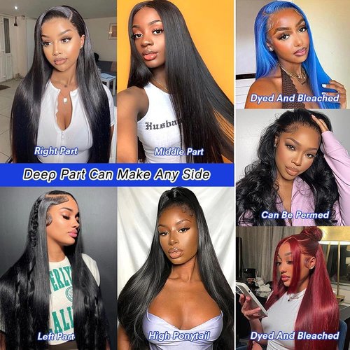 VIPbeauty 13x6 Lace Front Wigs Human Hair Pre Plucked 180 Density Straight HD Transparent Glueless Wigs Human Hair 13x6 Straight Lace Frontal Wigs Human Hair Wigs for Women 18 Inch