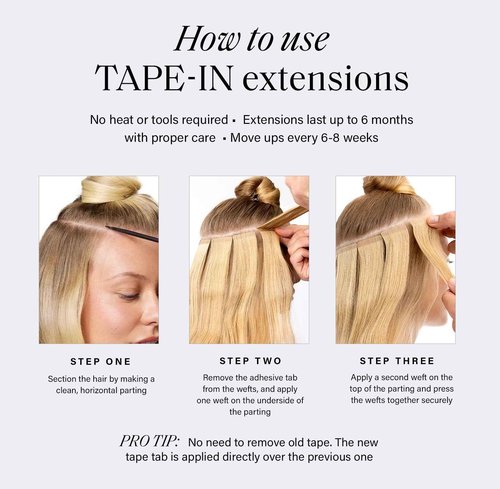 Luxy Tape-In Hair Extension Collection 24", 50g, Platinum Pearl Blonde, 20 pieces