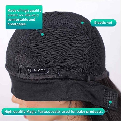 Headband Wig Human Hair Straight 18 Inch Headband Wigs for Black Women Glueless None Lace Front Human Hair Wigs Brazilian Virgin Hair Headband Wigs Natural Color+ 4/27 Highlight Color Two Headband Wig