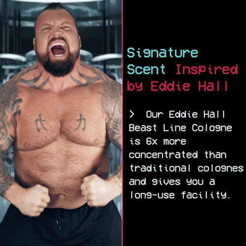 The Beast Line Cologne for Men by Beard Struggle - 6x Longer Than Traditional Colognes - Ragnarok Rising Eddie Hall Beast Line - Signature Edition - Mens Cologne, 15 mL Glass Roller Bottle