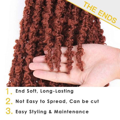ZRQ Butterfly Locs Crochet Hair 36 Inch 6 Packs Distressed Faux Locs Pre-looped Synthetic Crochet Braids Extended Soft Locs For Women Extensions (36 Inch,350#)