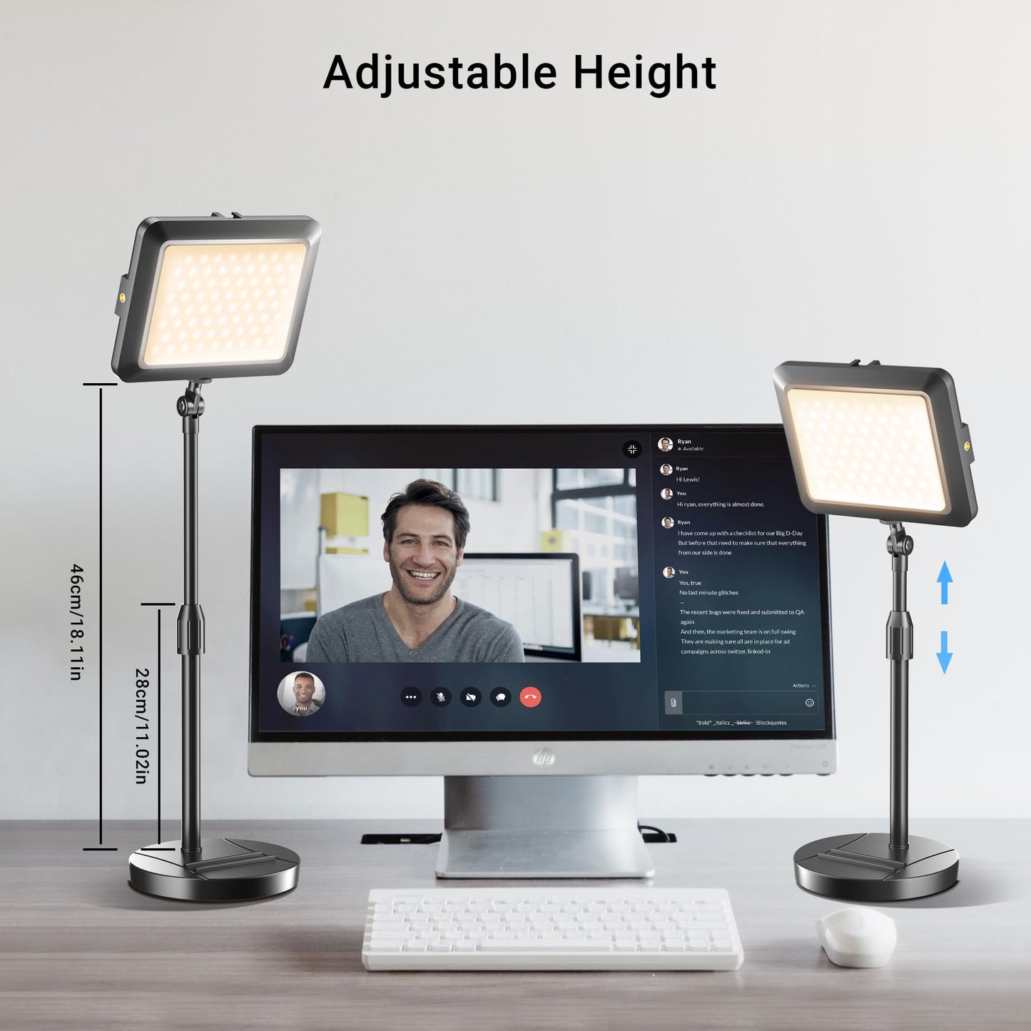 Zoom Light + Cold Shoe Light with Gooseneck
