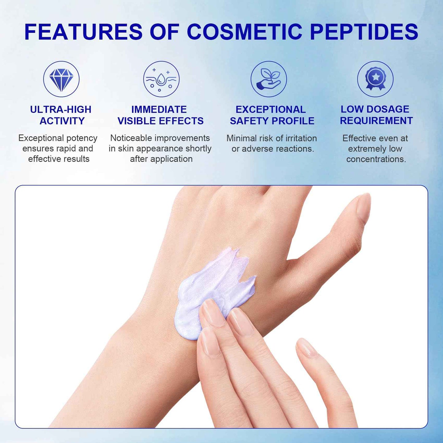 INNOCOSVATE GHK-Cu Copper Peptide Powder 99.9% Pure -Cosmetic Grade Blue Copper Peptide for Anti-Aging & Skin Repair -Ultra-Fine Soluble Crystals（1G）