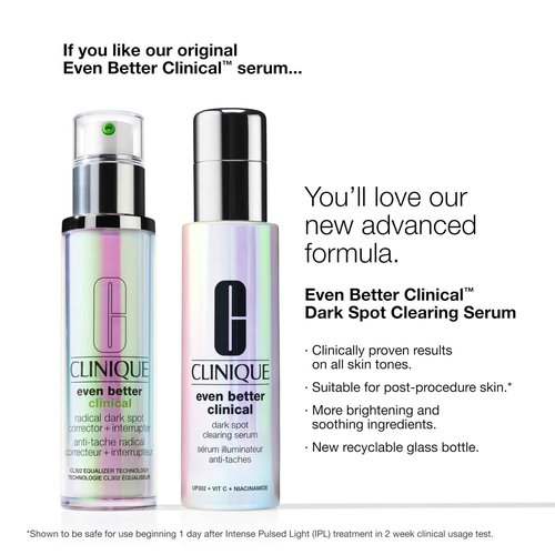 Clinique Even Better Clinical Dark Spot Clearing Vitamin C Face Serum For All Skin Types | Brightening + Soothing, 1 Fl Oz
