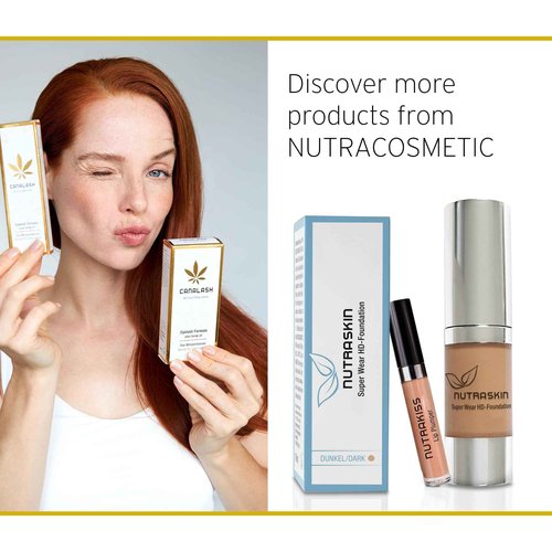 Nuvega Lash - Vegan Eyelash Serum & Eyebrow Serum Set I Longer Eyelashes in 4-6 Weeks I Lash and Eyebrow Growth Serum I Made in Germany I 1ml & 3ml