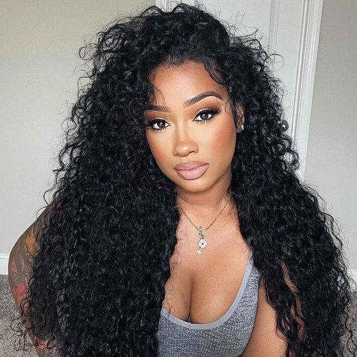 OQ Hair Water Wave Half Wig Human Hair Adjustable Drawstring 180% Density 3 In 1 Beginner Friendly Glueless Wear and Go Half Human Hair Wig for Women 18 Inch