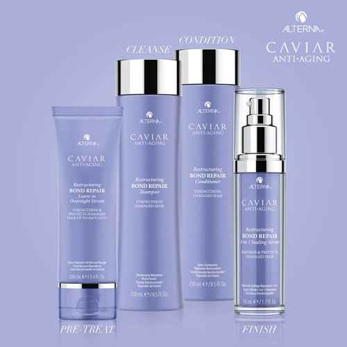 Alterna Caviar Anti-Aging Restructuring Bond Repair Shampoo and Conditioner Standard Set, 8.5oz each | Rebuilds & Strengthens Damaged Hair | Sulfate Free