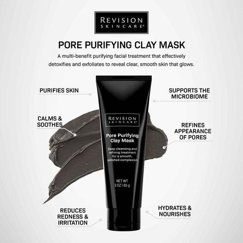Revision Skincare Pore Purifying Clay Mask, Pore Cleanser with Salicylic Acid for Polished, Smooth Skin, 3 oz