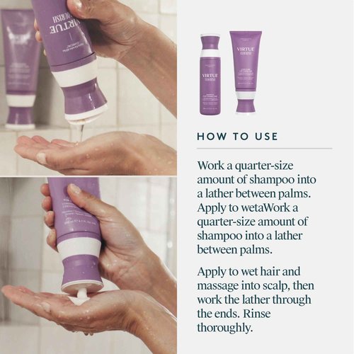 Virtue Flourish Shampoo and Conditioner Set for Fine or Thinning Hair, Sulfate Free Hair Growth Product