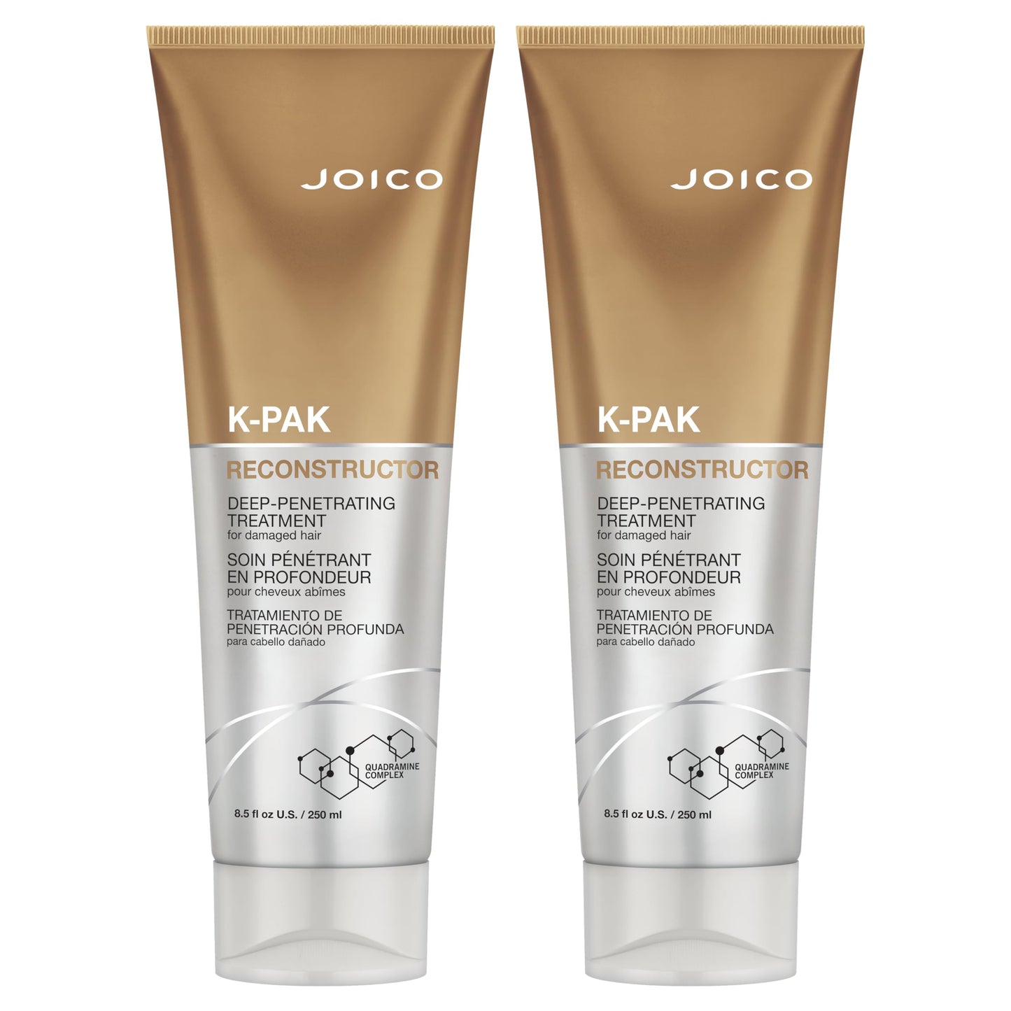 K-PAK Reconstructor Deep-Penetrating Treatment | For Damaged Hair | Repair & Strengthen Strands | Rebuild & Fortify Damaged Hair | Improve Elasticity | With Keratin & Arginine | 8.5 Fl Oz (Pack of 2)