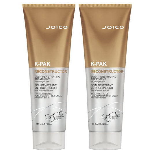 K-PAK Reconstructor Deep-Penetrating Treatment | For Damaged Hair | Repair & Strengthen Strands | Rebuild & Fortify Damaged Hair | Improve Elasticity | With Keratin & Arginine | 8.5 Fl Oz (Pack of 2)