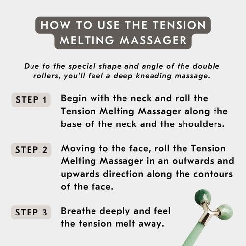 Mount Lai Jade Tension Melting Facial Massager for Face & Neck – Face Roller to Relieve Tension, Soothe Stress, Improve Circulation & Revitalize Skin for Radiant Care