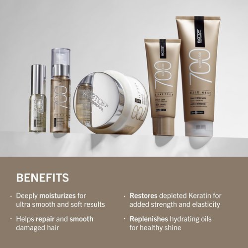 Biotop Professional 700 Keratin + Kale Hair Conditioner - Made With Vitamin E to Soften & Strengthen Strands - Nourishing + Moisturizing Conditioner for Damaged Hair - 33.8oz