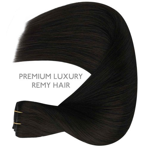WENNALIFE Invisi Edge Clip in Hair Extensions Real Human Hair, 12 Inch 80g 7pcs Natural Black Invisible PU Skin Weft Straight Extensiones De Cabello Hmano Clip Ins
