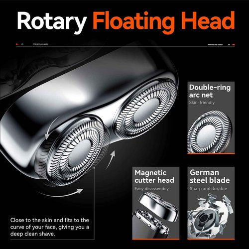 yoose Grooming Bundle: Nose Hair Trimmer Silver and Mini Shaver Black, Alloy, Portable, Cordless, IPX7 Waterproof, USB-C Rechargeable, Easy Cleaninig