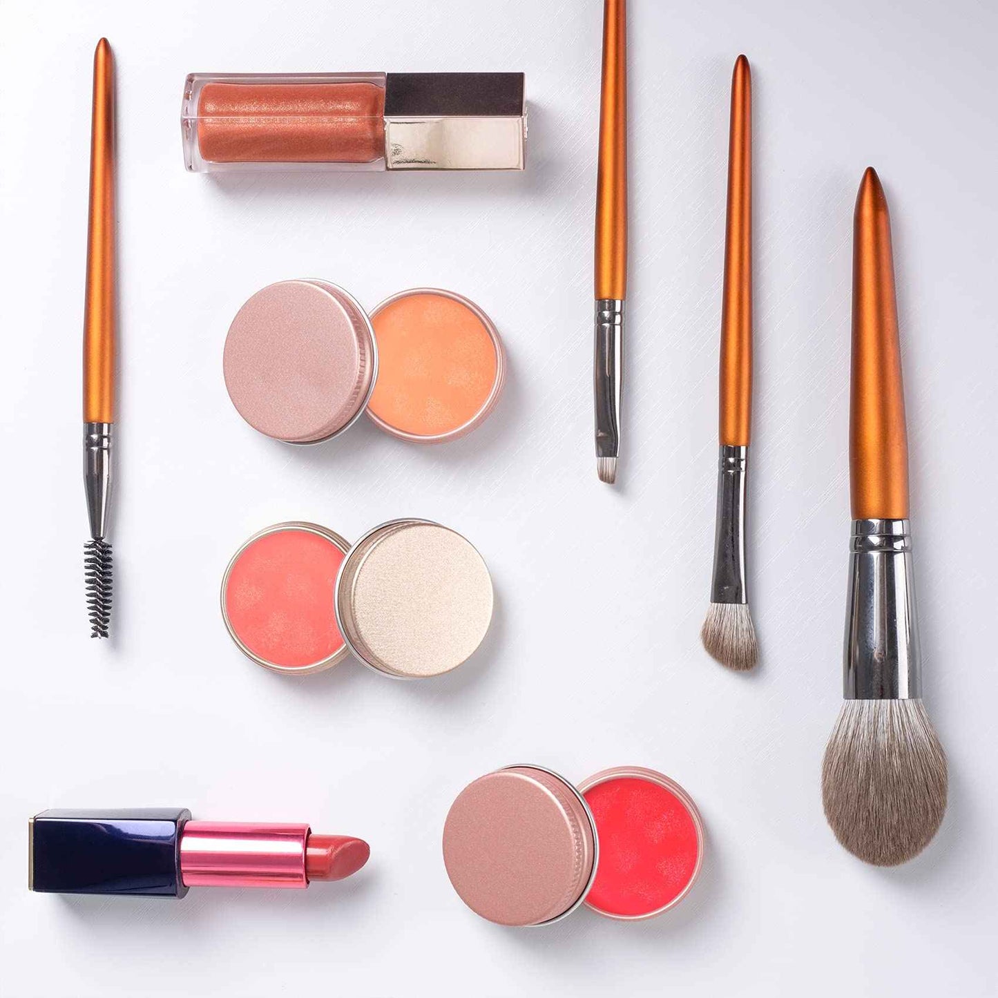 270pcs 1 oz / 30ml Bulk Packaging Screw Top Aluminum Tin Jar with Screw Lid and Blank Labels (Rose Gold)