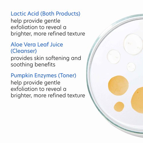 PCA SKIN Cleanse and Tone Skincare Kit, Foaming Face Wash and Nutrient Face Toner Kit, 2 Bottle Skincare Kit