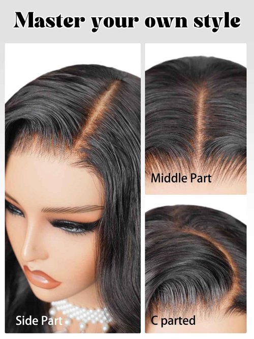 Siliduo Water Wave Lace Front Wigs Human Hair HD Transparent 13X6 Pre Plucked Hairline with Baby Hair 200% Density 100% Virgin Remy Swiss Lace Bleached Knots for Black Women 22 Inch