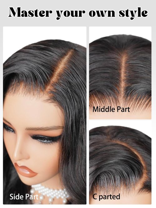 Siliduo Water Wave Lace Front Wigs Human Hair HD Transparent 13X6 Pre Plucked Hairline with Baby Hair 200% Density 100% Virgin Remy Swiss Lace Bleached Knots for Black Women 20 Inch