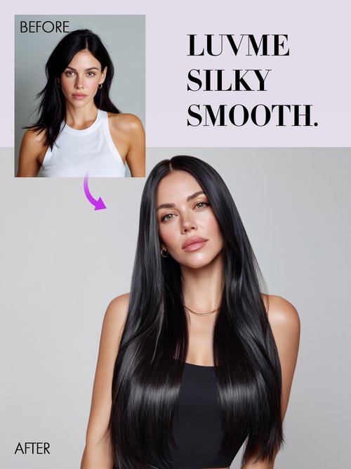 LUVME Invisible Clip in Hair Extensions Real Human Hair, 14 inch 110g 6Pcs, Natural Black Remy Human Hair Extensions Clip ins for Women, Natural Human Hair