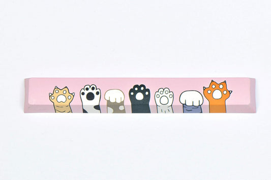 5-Side Dye-subbed PBT Spacebar Keycap Cherry Profile DIY Keycap 6.25U 6.25X for Gaming Mechanical Keyboard Cats' Paws Brand