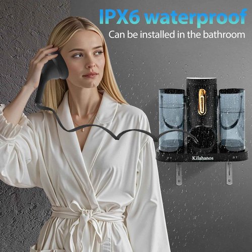 Kilahanos Electric Ear Wax Removal Kit with Separable Large Water Tank, Ear Irrigation Flushing System with Ear Cleaning Headphones, Safe and Effective Water Ear Cleaner Earwax Removal, Black