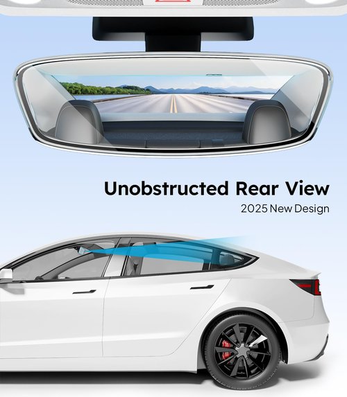 Wigoo Tesla Model 3 Sunshade Roof [Never Sag, Nano Ice-Crystal Coatings] 3-Gen Heat Insulation Glass Roof Sun Shade, Accessories for Tesla Model 3 2020~2026 Highland, Interior Black