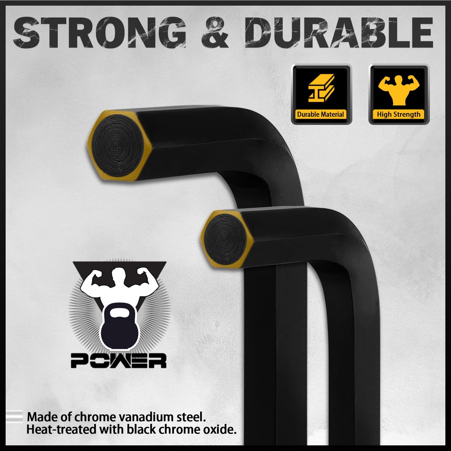 31-Piece Hex Key Set - Allen Wrench Set, SAE and Metric Allen Keys MM(0.7mm-10mm) SAE(0.028"-3/8) Heat-Treated, Torque Handle, High Leverage, Long & Short Keys, Easy Organization