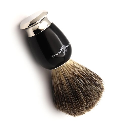 Edwin Jagger Simulated Ebony and Nickel Shaving Set, Black