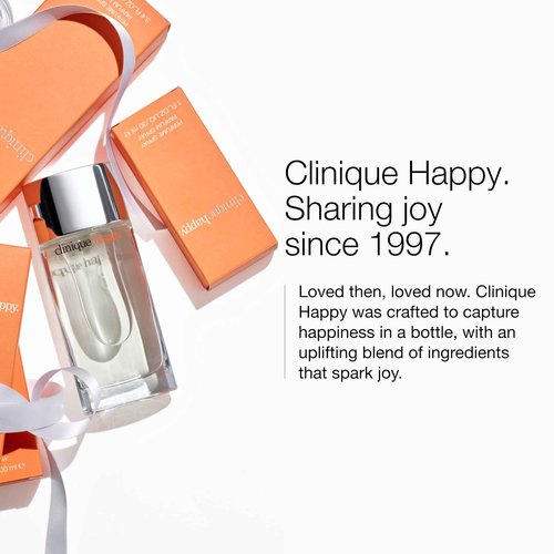 Clinique Happy Eau de Parfum Spray | Notes of Grapefruit, Bergamot, Hawaiian Wedding Flower + Spring Mimosa | Perfumes for Women, 3.4 Fl Oz