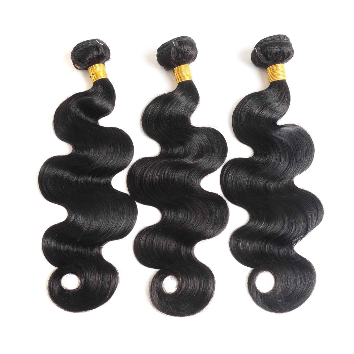 Human Hair Bundles 20 22 24 Inch Body Wave Bundles Human Hair 100% Unprocessed Brazilian Virgin Hair Quick Weave Real Human Hair Extensions Natural Black