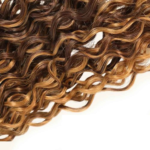 P4/27 Highlight Bundles - 26, 28, 30 inch Human Hair #4 Water Wave & Ombre Blonde & Brown Bundles