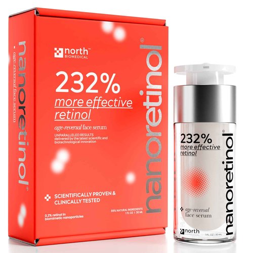 NANORETINOL, the Retinol Serum 232% more Effective - Clinically Proven - Encapsulated Nano Retinol Serum for Face & Eye Contour - Anti-Aging & Dark Spots Remover - Less Irritating than Tretinoin