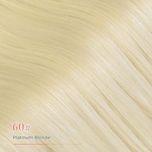 MEI YUAN LIN Human Hair Clip in Extensions Platinum Blonde Long Straight Remy Clip in Hair Extensions Instant Volume And Length 20 Inch 120g 7pcs