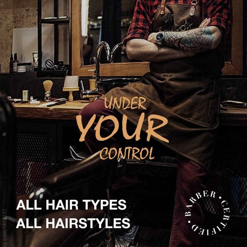 SUPRENT PRO Professional Hair Clippers for Men- Hair Cutting Kit & Zero Gap T-Blade Trimmer Combo- Cordless Barber Clipper Set with LED Display for Mens Gifts(Black)