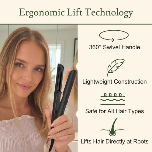 BOMHAIR - Root Lifting Flat Iron | Alternative to Volumizing Sprays and Powders | Hair Care Tools & Products | Hair Volumizing | Patent Pending Design