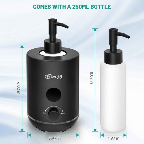 Massage Oil Warmer Bottle Professional Electric Lotion Digital Heater for SPA, Portable Oil Warmer Heated Cream for Beauty Salon Home, with Gradient Atmosphere Lamp, ℃/℉ Switchable Display