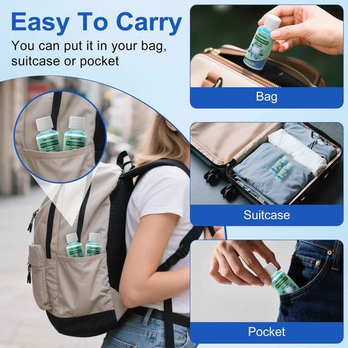 HAIFOTRVA 100 Pcs Mini Mouthwash Travel Size Bulk,Blue Portable Mint Flavor Mini Mouthwash Individual 35ml/1.2oz On The Go Mouth Wash Small Bottle for Travel,Office,Toiletry Kits